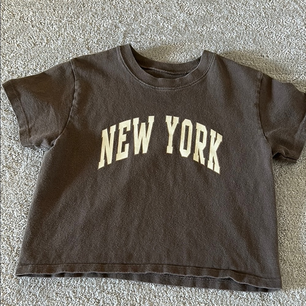 PacSun Brown Short Sleeve Tee Classic Crew Neck
